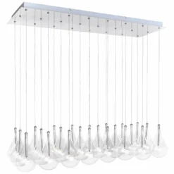 ET2 Larmes 37 1/2" Wide 24-Light Polished Chrome Island Pendant