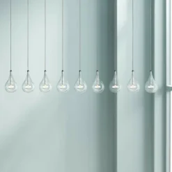 ET2 Larmes 57" Wide Polished Chrome Multi Light Pendant