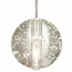 ET2 Orb 4 1/2" Wide Clear Bubble Glass Mini Pendant -Outlet The Radiantix Store et2 orb 4 and one half inch wide clear bubble glass mini pendant v1434views1