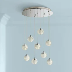 ET2 Orb II 21 3/4"W Chrome 9-Light LED Multi Light Pendant