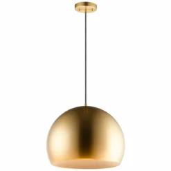 ET2 Palla 19 3/4" Wide Satin Brass Dome LED Pendant Light -Outlet The Radiantix Store et2 palla 19 and three quarter inch wide satin brass dome led pendant light 97h48views3