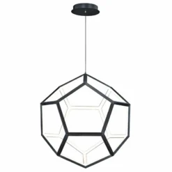 ET2 Penta 22" Wide Black LED Pendant Light -Outlet The Radiantix Store et2 penta 22 inch wide black led pendant light 76w49views1