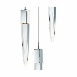 ET2 Quartz 13" Wide Polished Nickel 3-Light LED Pendant -Outlet The Radiantix Store et2 quartz 13 inch wide polished nickel 3 light led pendant 69c68views1