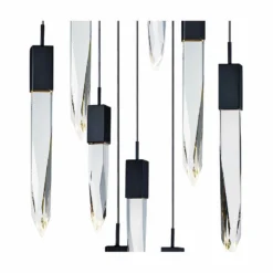 ET2 Quartz 15 3/4" Wide Black 9-Light LED Pendant -Outlet The Radiantix Store et2 quartz 15 and three quarter inch wide black 9 light led pendant 69c62views1
