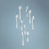ET2 Quartz 15 3/4" Wide Polished Nickel 9-Light LED Pendant