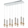 ET2 Reveal 32"W Nickel Brass Linear LED Multi-Light Pendant -Outlet The Radiantix Store et2 reveal 32 inchw nickel brass linear led multi light pendant 82t73