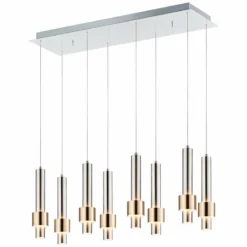 ET2 Reveal 32"W Nickel Brass Linear LED Multi-Light Pendant