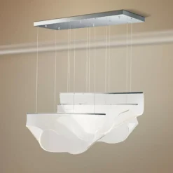 ET2 Rinkle 14 1/4" Wide Polished Chrome 3-Light LED Pendant