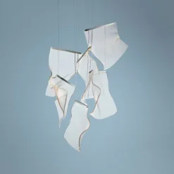 ET2 Rinkle 21 1/2"W Polished Nickel LED Multi Light Pendant