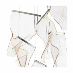 ET2 Rinkle 21 1/2"W Polished Nickel LED Multi Light Pendant -Outlet The Radiantix Store et2 rinkle 21 and one half inchw polished nickel led multi light pendant 69c57views1