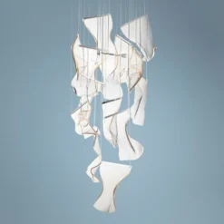 ET2 Rinkle 27 1/2"W Polished Nickel LED Multi Light Pendant