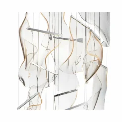 ET2 Rinkle 27 1/2"W Polished Nickel LED Multi Light Pendant -Outlet The Radiantix Store et2 rinkle 27 and one half inchw polished nickel led multi light pendant 69c56views1