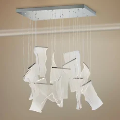 ET2 Rinkle 35 1/2" Wide Polished Chrome 13-Light LED Pendant