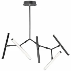 ET2 Robotica 36 1/2" Wide Black 5-Light LED Pendant Light