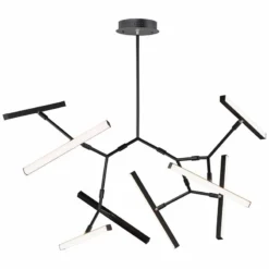 ET2 Robotica 38 1/4" Wide Black 8-Light LED Pendant Light