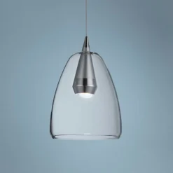 ET2 Sven 8" Wide Polished Chrome And Silver LED Mini Pendant
