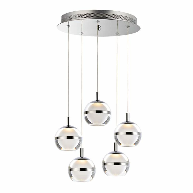 ET2 Swank 15" Wide Polished Chrome LED Multi Light Pendant 4 ET2 Swank 15" Wide Polished Chrome LED Multi Light Pendant - Image 2