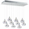ET2 Swank 31 1/4" Wide Chrome 10-Light LED Island Pendant -Outlet The Radiantix Store et2 swank 31 and one quarter inch wide chrome 10 light led island pendant 97h52