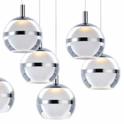 Outlet The Radiantix Store -Outlet The Radiantix Store et2 swank 31 and one quarter inch wide chrome 10 light led island pendant 97h52views1