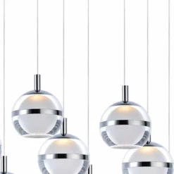ET2 Swank 31 1/4" Wide Chrome 10-Light LED Island Pendant -Outlet The Radiantix Store et2 swank 31 and one quarter inch wide chrome 10 light led island pendant 97h52views2