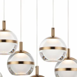 ET2 Swank 31 1/4"W Aged Brass 10-Light LED Island Pendant -Outlet The Radiantix Store et2 swank 31 and one quarter inchw aged brass 10 light led island pendant 97h50views2