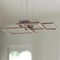 ET2 Traverse 35 1/2"W 3-Light Champagne LED Pendant Light