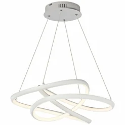 ET2 Twisted 24 1/2" Wide Matte White LED Pendant Light -Outlet The Radiantix Store et2 twisted 24 and one half inch wide matte white led pendant light 47m72