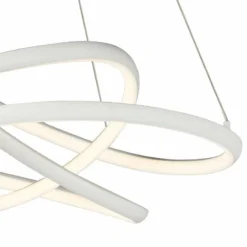 ET2 Twisted 24 1/2" Wide Matte White LED Pendant Light -Outlet The Radiantix Store et2 twisted 24 and one half inch wide matte white led pendant light 47m72views1