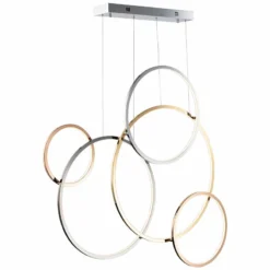 ET2 Union 46 3/4"W 5-Light Multi-Plated LED Island Pendant