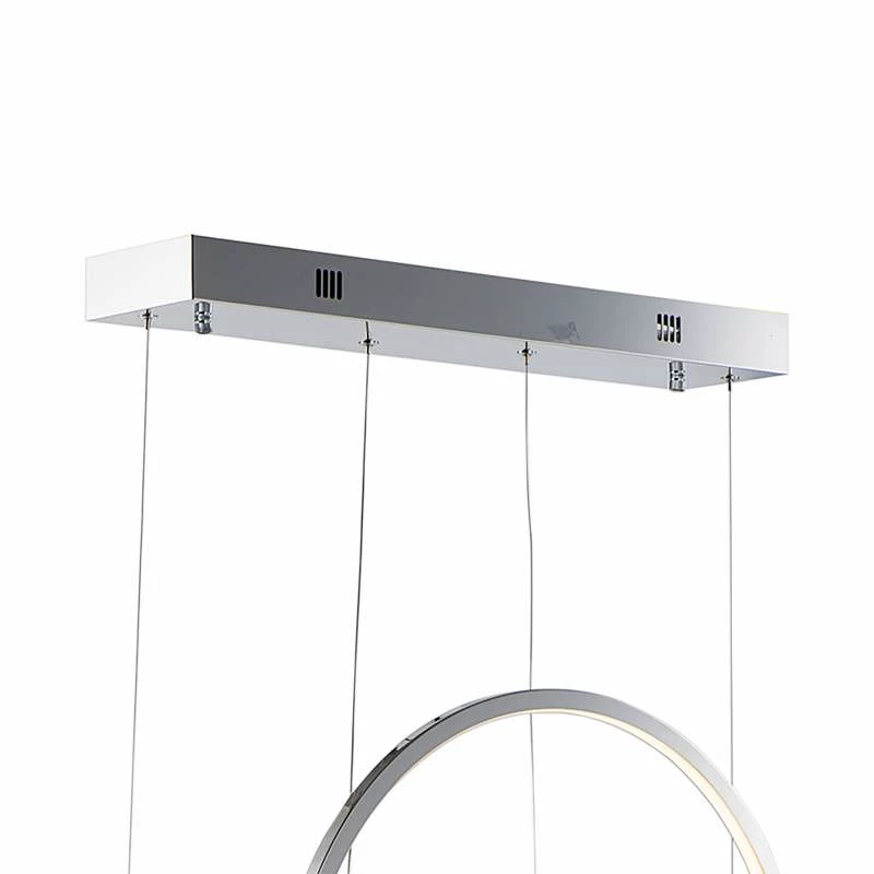 ET2 Union 46 3/4"W 5-Light Multi-Plated LED Island Pendant 6 ET2 Union 46 3/4"W 5-Light Multi-Plated LED Island Pendant - Image 4