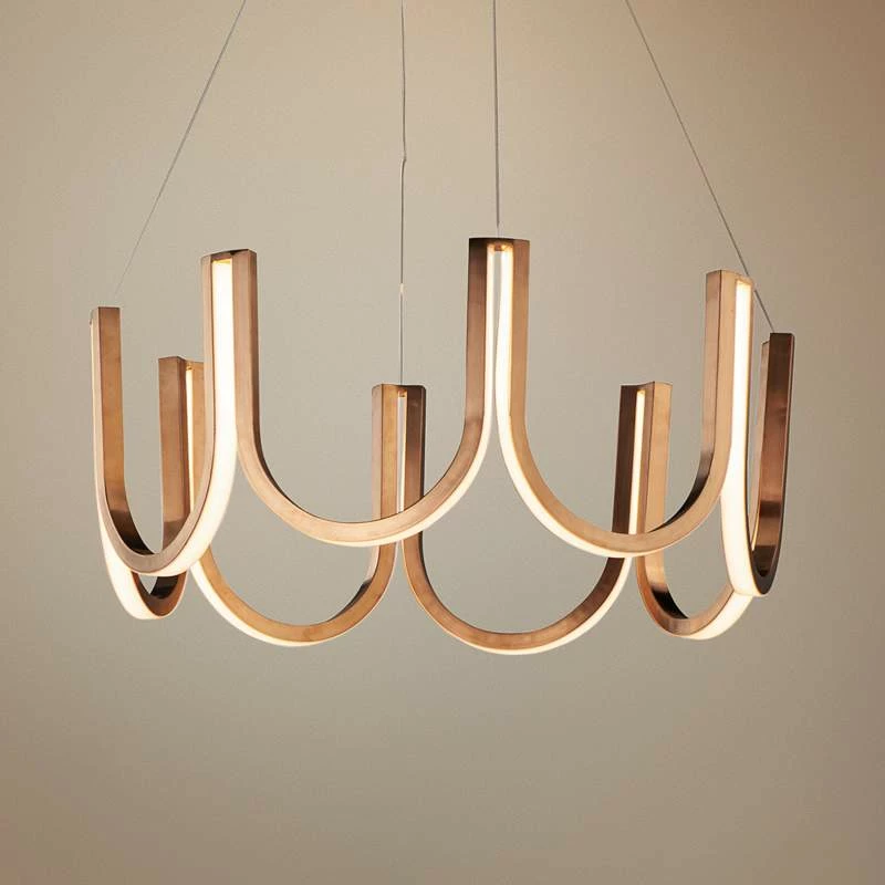 ET2 You 26 1/4" Wide Brushed Champagne LED Pendant Light 3 ET2 You 26 1/4" Wide Brushed Champagne LED Pendant Light