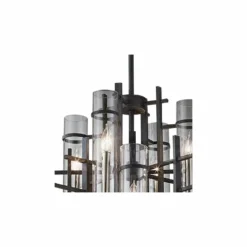 Ethan 30" Wide Antique Forged Iron 2-Tier 12-Light Chandelier -Outlet The Radiantix Store ethan 30 inch wide antique forged iron 2 tier 12 light chandelier v4340views2