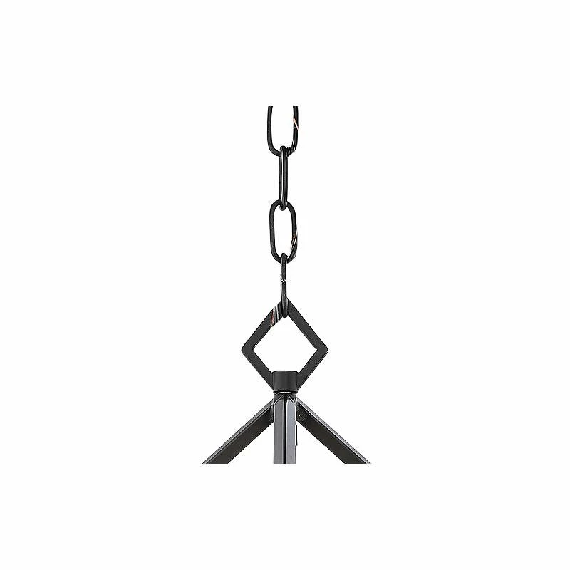 Euclid 23" Wide Chrome And Matte Black 3-Light Chandelier 6 Euclid 23" Wide Chrome And Matte Black 3-Light Chandelier - Image 4