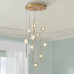 Eurofase Barletta 24" Wide Brass Anodized Aluminum LED Chandelier