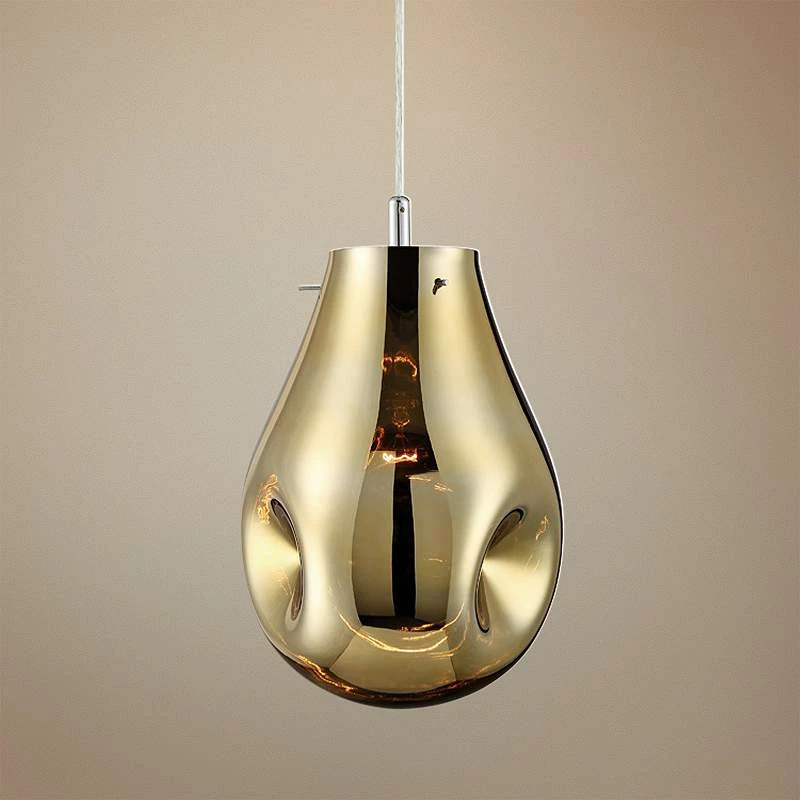 Eurofase Benalto 8" Wide Pearlized Gold Mini Pendant 3 Eurofase Benalto 8" Wide Pearlized Gold Mini Pendant