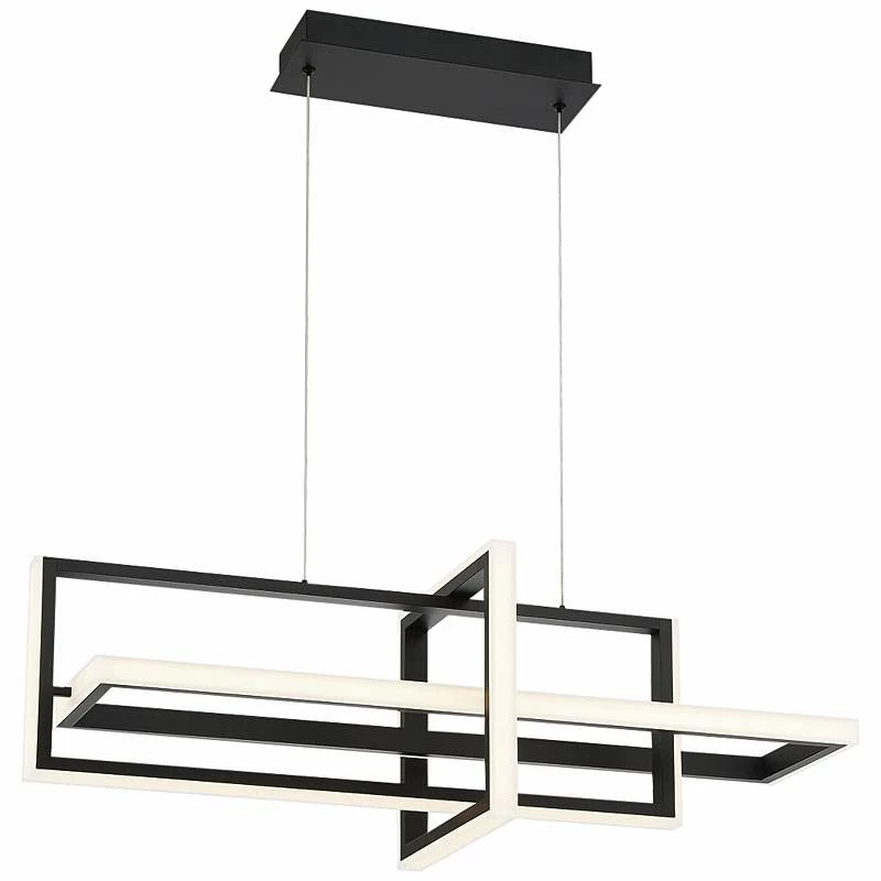Eurofase Bordo 37 3/4" Wide Matte Black LED Chandelier 6 Eurofase Bordo 37 3/4" Wide Matte Black LED Chandelier - Image 4