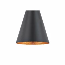 Eurofase Bronx 7 1/2" Wide Black Cone Modern Mini Pendant -Outlet The Radiantix Store eurofase bronx 7 and one half inch wide black cone modern mini pendant u3434views1