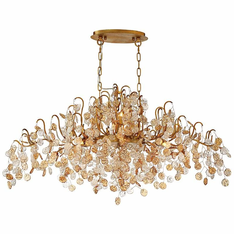 Eurofase Campobasso 45" Wide Gold 10-Light Chandelier 4 Eurofase Campobasso 45" Wide Gold 10-Light Chandelier - Image 2