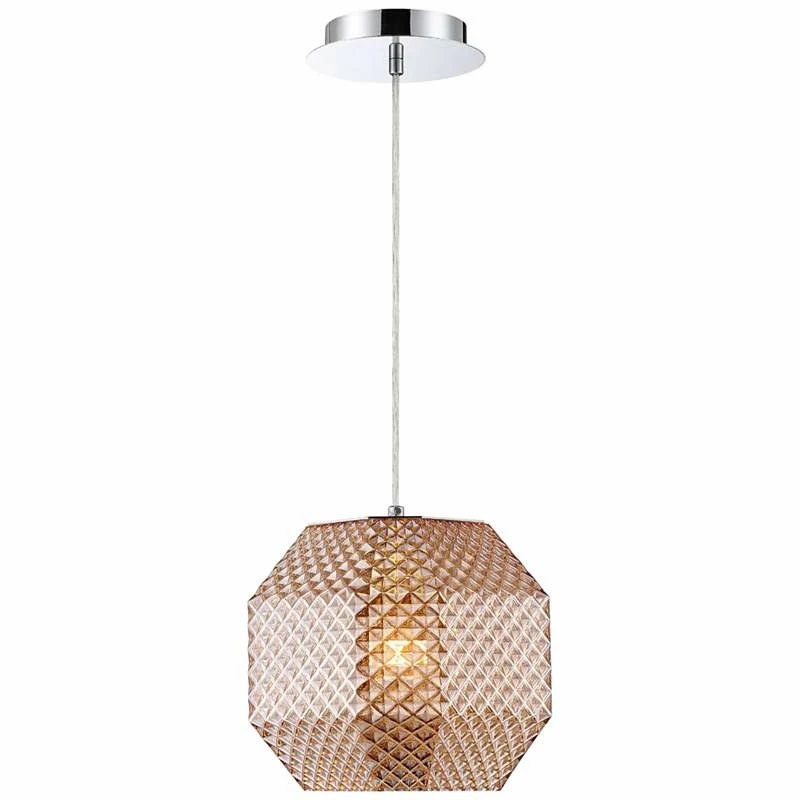 Eurofase Catalda 9" Wide Amber Glass Mini Pendant 4 Eurofase Catalda 9" Wide Amber Glass Mini Pendant - Image 2