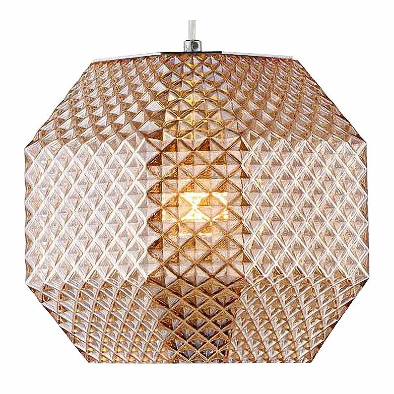 Eurofase Catalda 9" Wide Amber Glass Mini Pendant 5 Eurofase Catalda 9" Wide Amber Glass Mini Pendant - Image 3