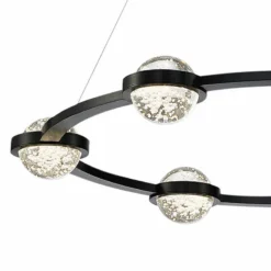 Eurofase Circolo 35 1/2" Wide Black 6 Light LED Chandelier -Outlet The Radiantix Store eurofase circolo 35 and one half inch wide black 6 light led chandelier 705p0views1