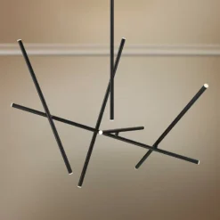 Eurofase Crossroads 47"W Black 10-Light LED Pendant Light