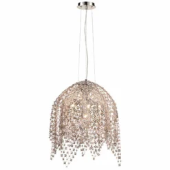 Eurofase Danza 20"W Chrome And Cognac Crystal Pendant Light -Outlet The Radiantix Store eurofase danza 20 inchw chrome and cognac crystal pendant light 35a12views1