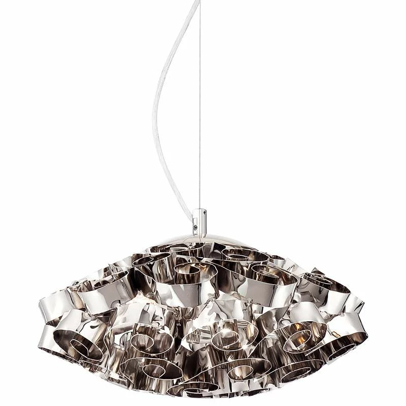 Eurofase Grace Chrome 14" Wide Chrome Pendant 4 Eurofase Grace Chrome 14" Wide Chrome Pendant - Image 2
