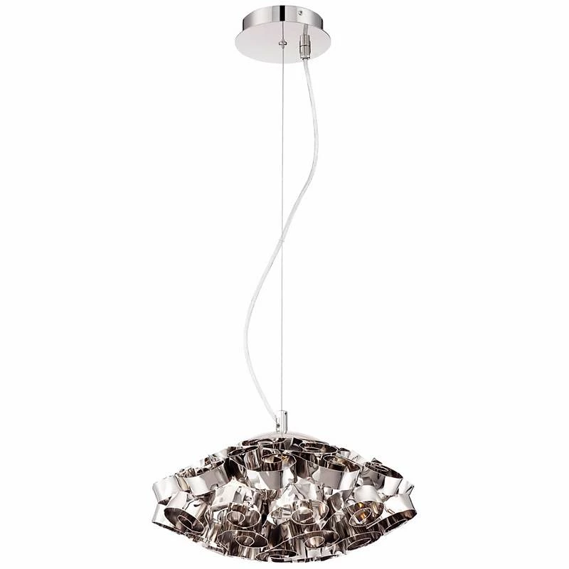 Eurofase Grace Chrome 14" Wide Chrome Pendant 5 Eurofase Grace Chrome 14" Wide Chrome Pendant - Image 3
