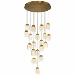 Eurofase Paget 28 3/4" Wide Gold LED Multi-Light Pendant -Outlet The Radiantix Store eurofase paget 28 and three quarter inch wide gold led multi light pendant 84j40views1