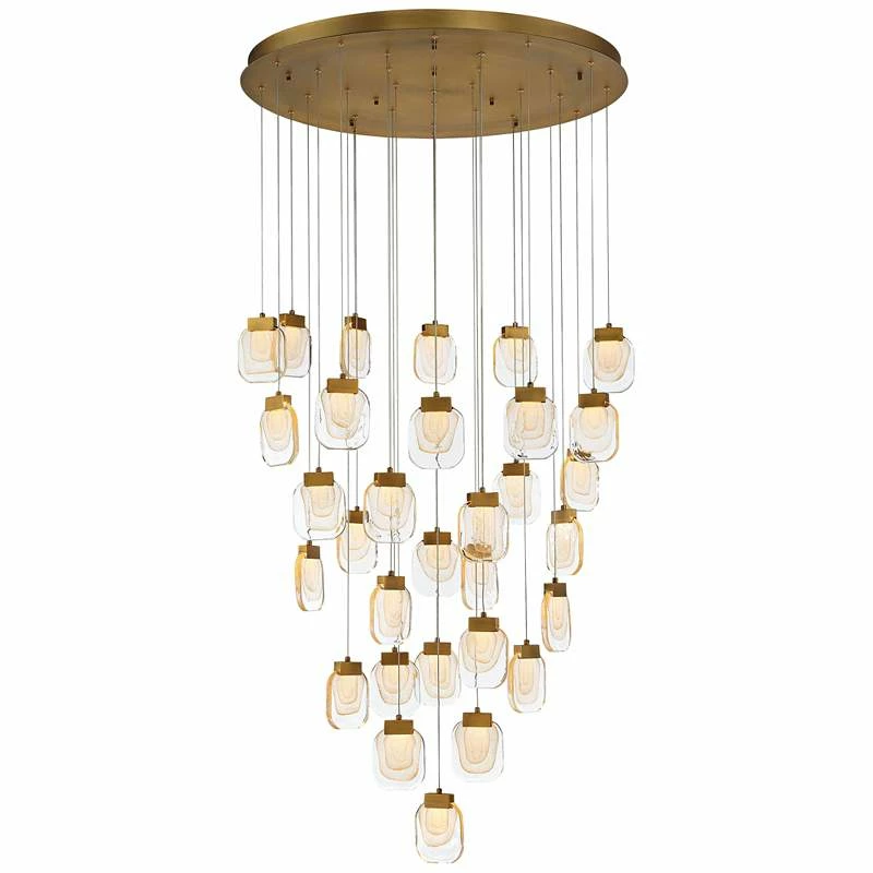Eurofase Paget 39" Wide Gold LED Multi-Light Pendant 4 Eurofase Paget 39" Wide Gold LED Multi-Light Pendant - Image 2