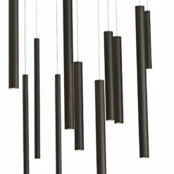 Eurofase Santana 42" Wide Black LED Multi Light Pendant -Outlet The Radiantix Store eurofase santana 42 inch wide black led multi light pendant 35a87views1