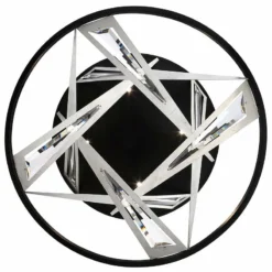 Eurofase Sarise 16"W Black Crystal 4-Light LED Pendant Light -Outlet The Radiantix Store eurofase sarise 16 inchw black crystal 4 light led pendant light 79a47views1