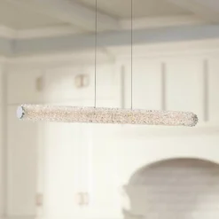 Eurofase Sassi 37"W Chrome LED Kitchen Island Light Pendant